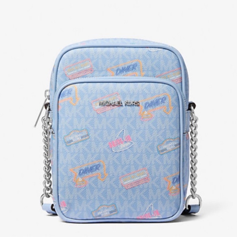 MICHAEL KORS
Jet Set Md Printed Signature Logo Crossbody NS CHAIN XBODY Flight